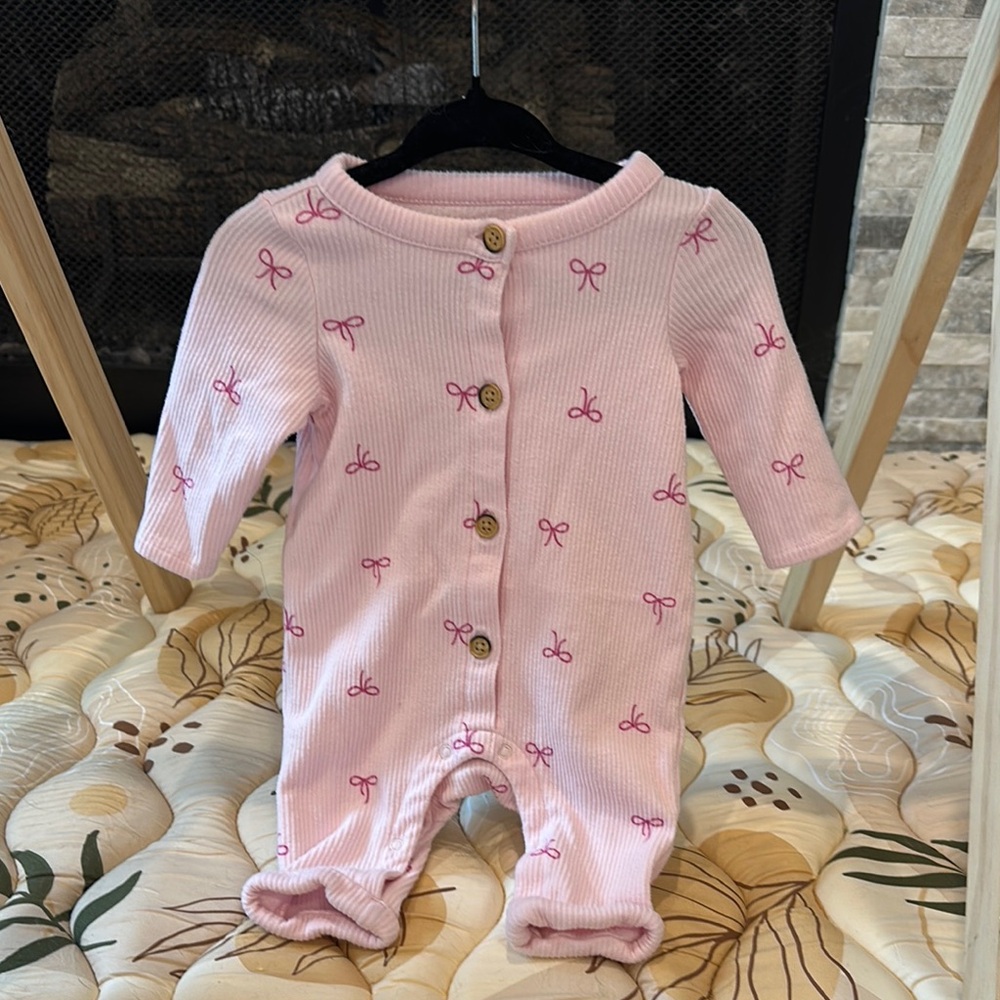 Cat & Jack Pink Footies One Piece Cozy Sleeper